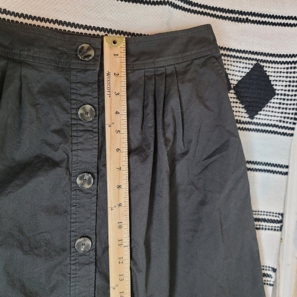 TRINK TURK A LINE BUTTON FRONT BLACK PLEATED SKIRT, SZ 12 - Picture 11 of 14